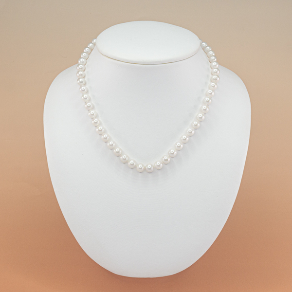 Perlový náhrdelník bílý 7 - 7,5 mm