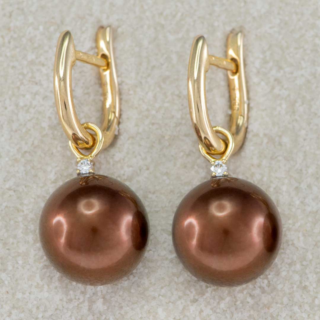 Perlové náušnice náušnice s perlou zlaté perlové náušnice tahitske perly